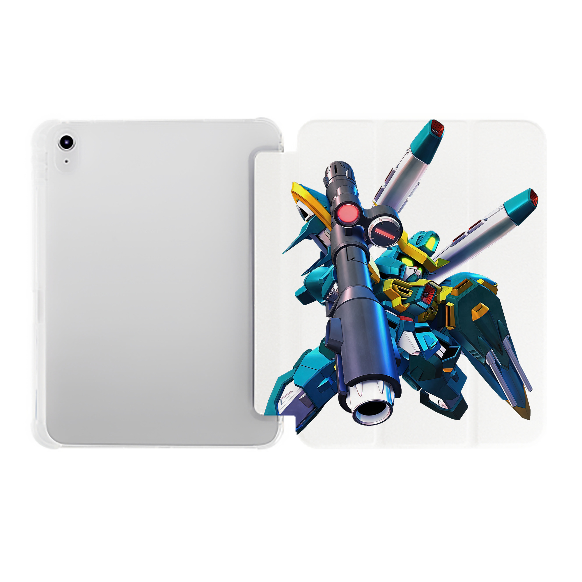 （画像用） 機動戦士ガンダム Mobile Suit Gundam IPad ケース ペン収納付き 三つ折りスタンド PUレザー×シリコン 対応機種9.5/10.5/10.9インチ
